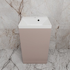 Style Line Тумба с раковиной Моно 50 санд пудровый – фотография-4